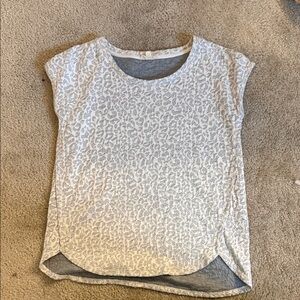 Jane and Delancey Gray and White Textured Top